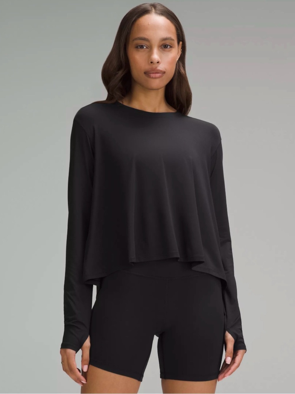 Lululemon Modal Relaxed-Fit Long-Sleeve Shirt - Like new. Black Size 4